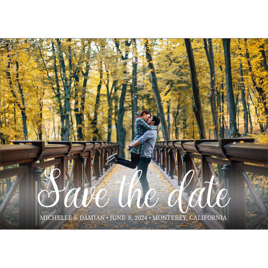 Playful Script Photo Save the Date Announcements